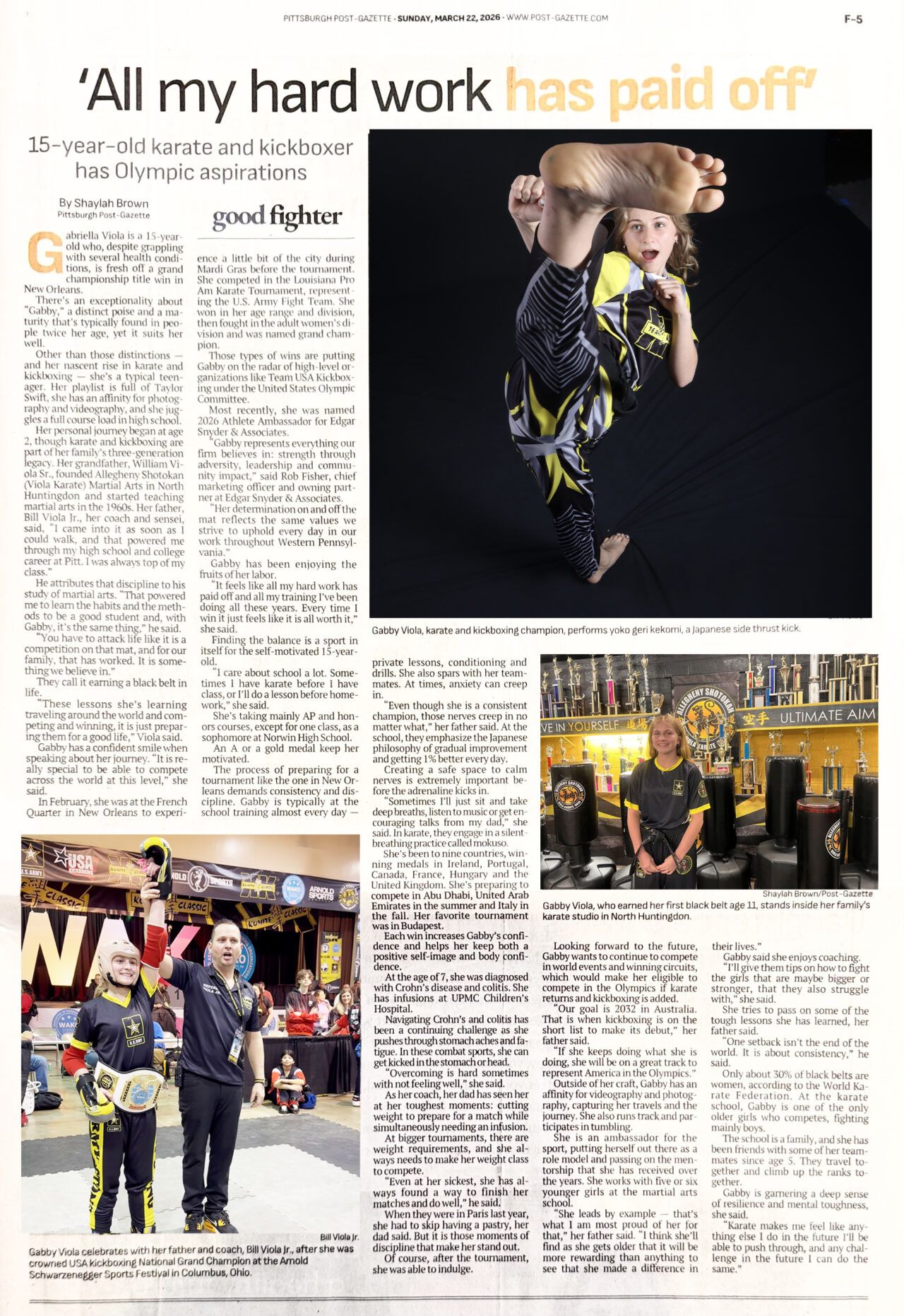 gabby viola kickboxer karate olympics